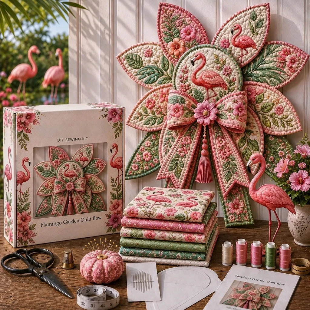 Sewing Kit Quilted Bow Beginner-Friendly With Templates & Supplies