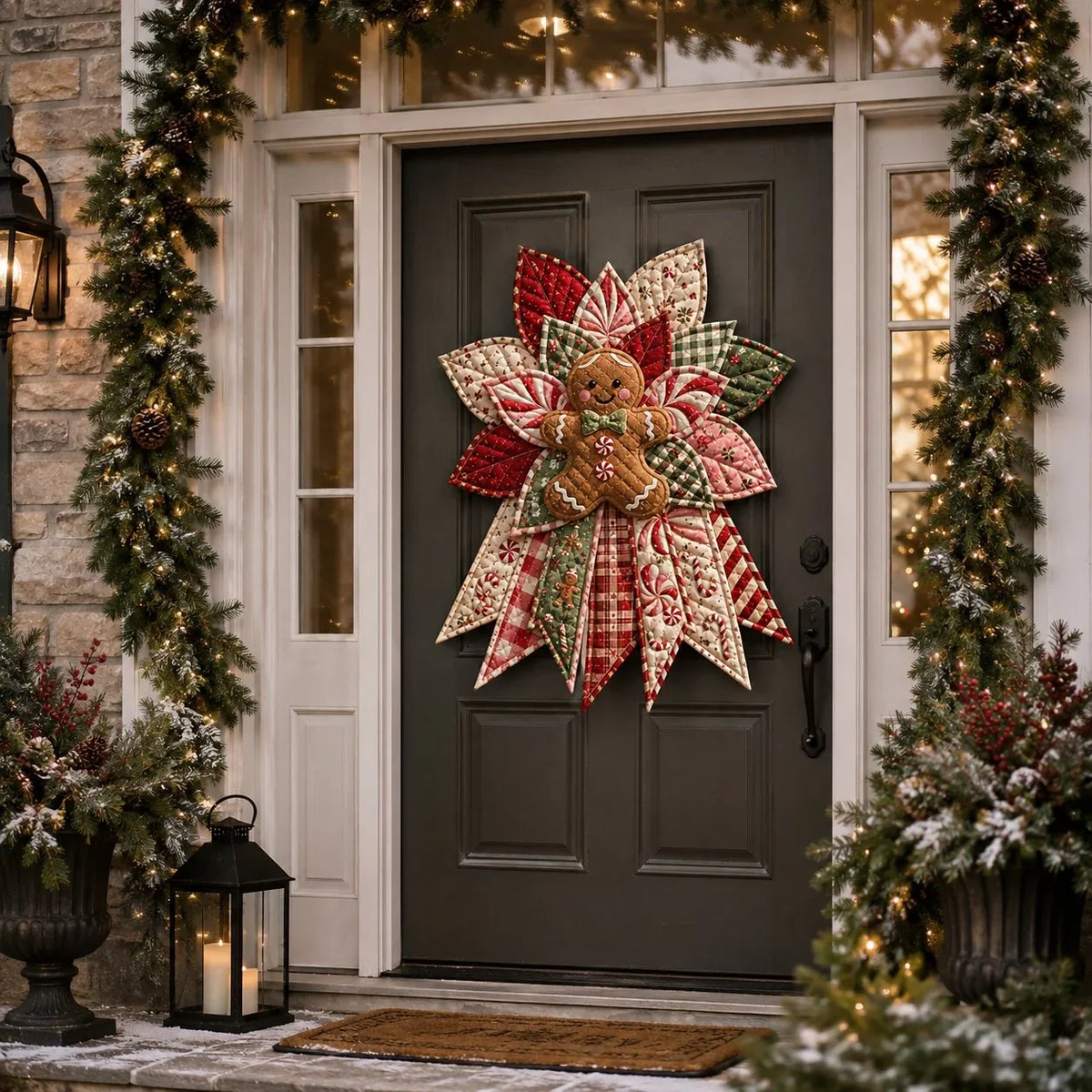 Sewing Kit Quilted Christmas Door Hanging Materials Included 50cm