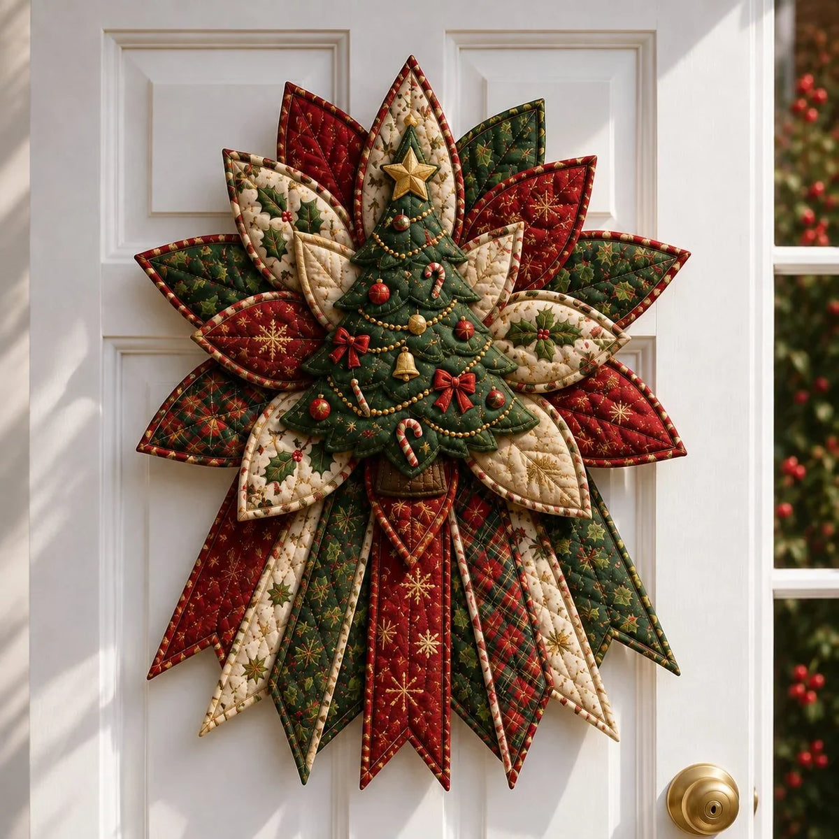 Sewing Kit Quilted Christmas Door Hanging Materials Included 50cm
