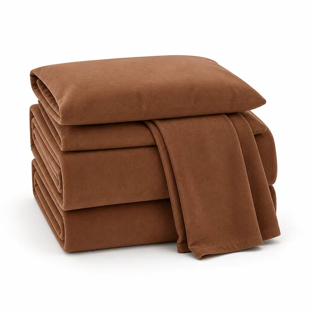Sheet Set Velvet-Feel Brushed Microfiber Drapey Flat & Pillowcases