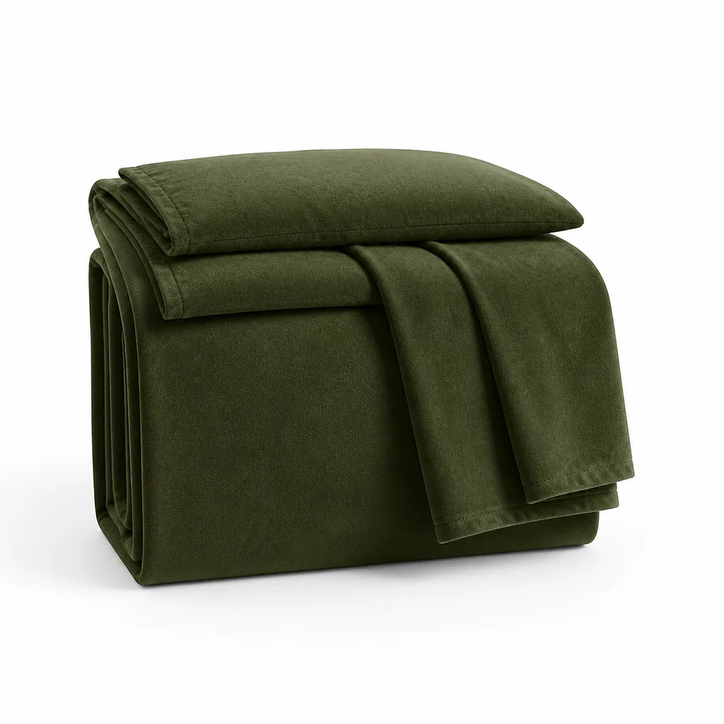 Sheet Set Velvet-Feel Brushed Microfiber Drapey Flat & Pillowcases