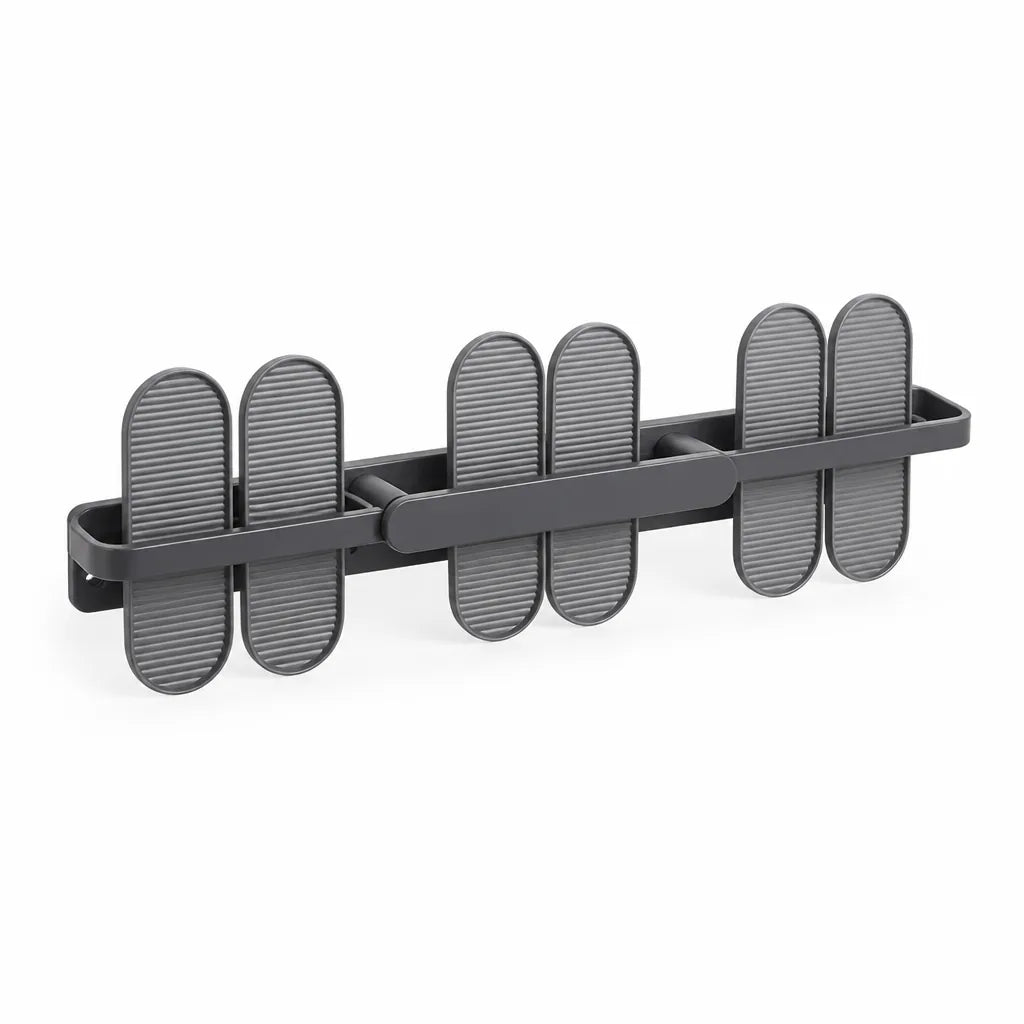 Shoe Rack Wall-Mounted No-Drill Metal 2-Tier