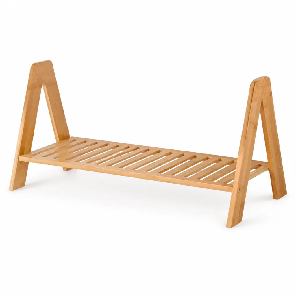 Shoe Rack Wooden Slatted Space-Saving Design