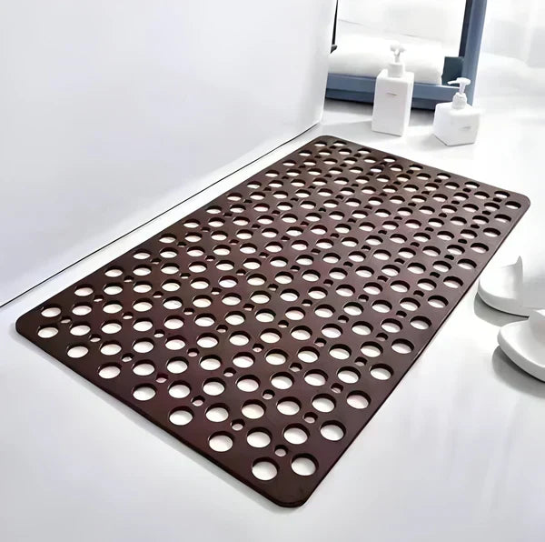Shower Mat Textured Non-Slip Suction Backing With Drainage Design