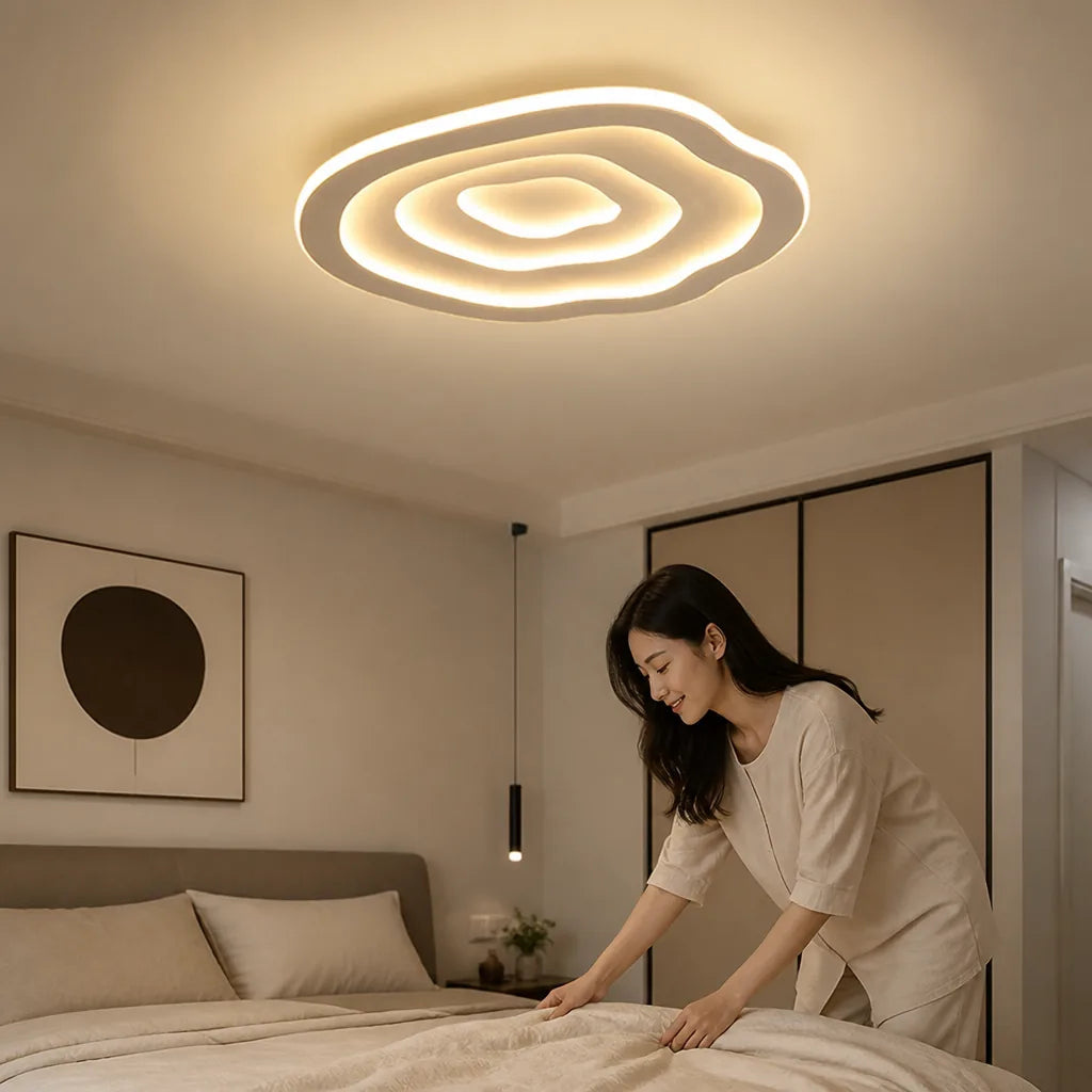 Slim Recessed LED Ceiling Light with Acrylic Shade