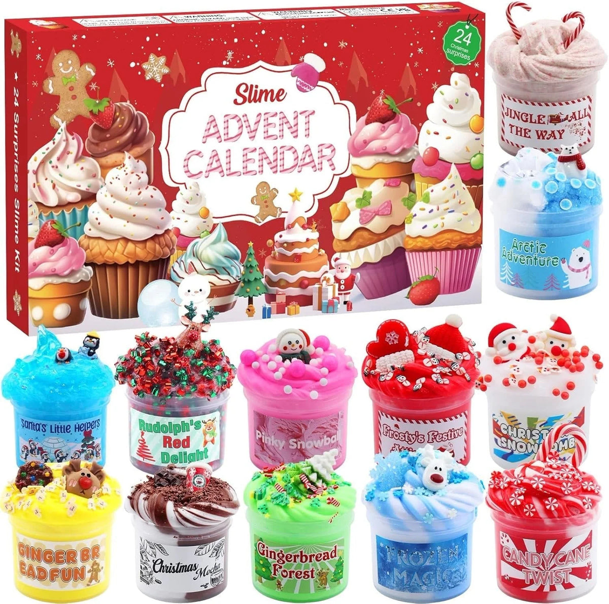Slime Advent Calendar Scented Non-Sticky 24-Day Countdown