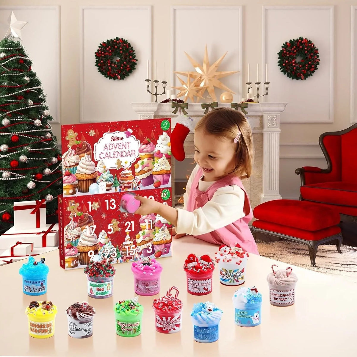 Slime Advent Calendar Scented Non-Sticky 24-Day Countdown