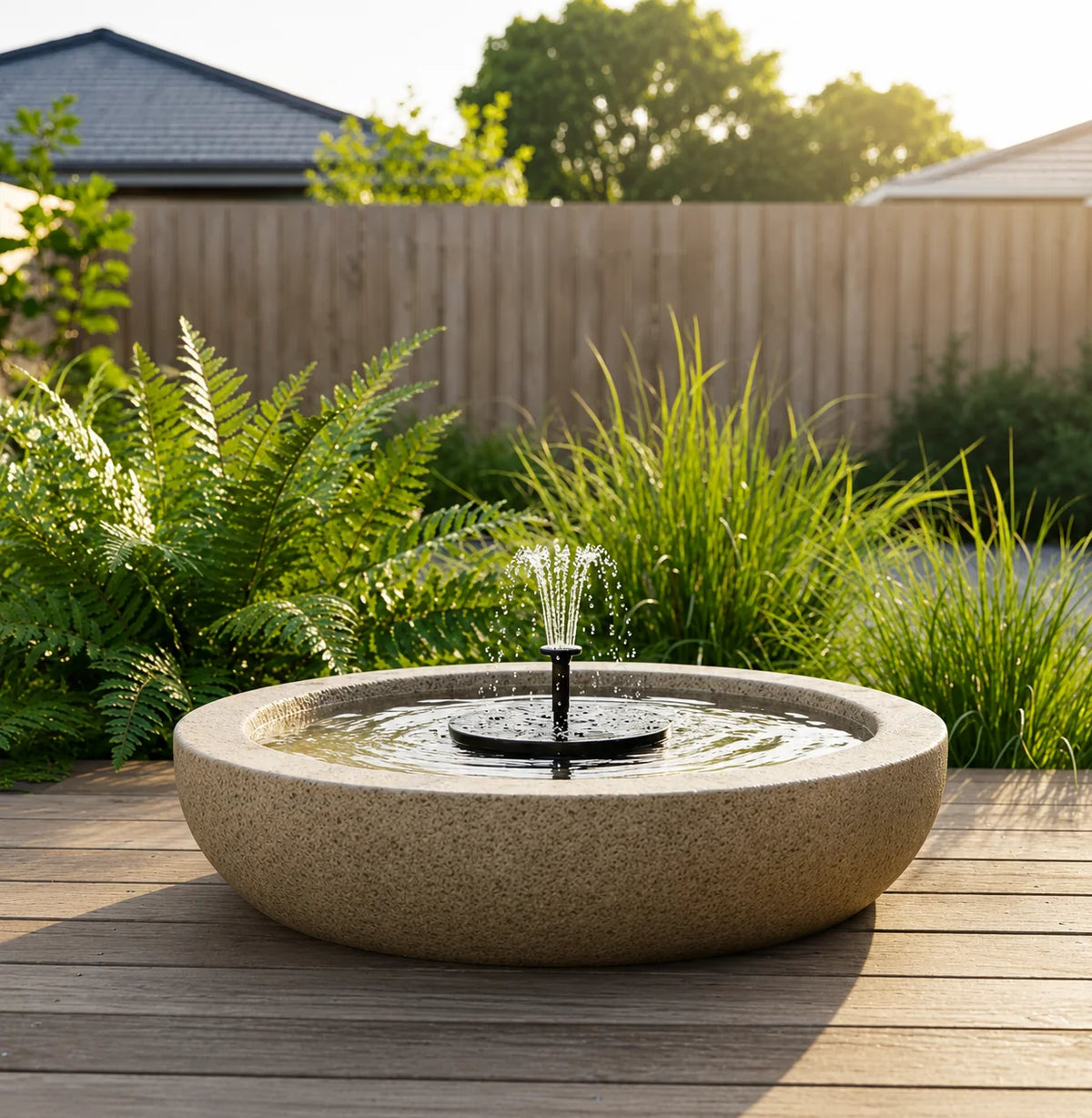Solar Fountain Pump Floating Solar-Powered Interchangeable Spray Heads