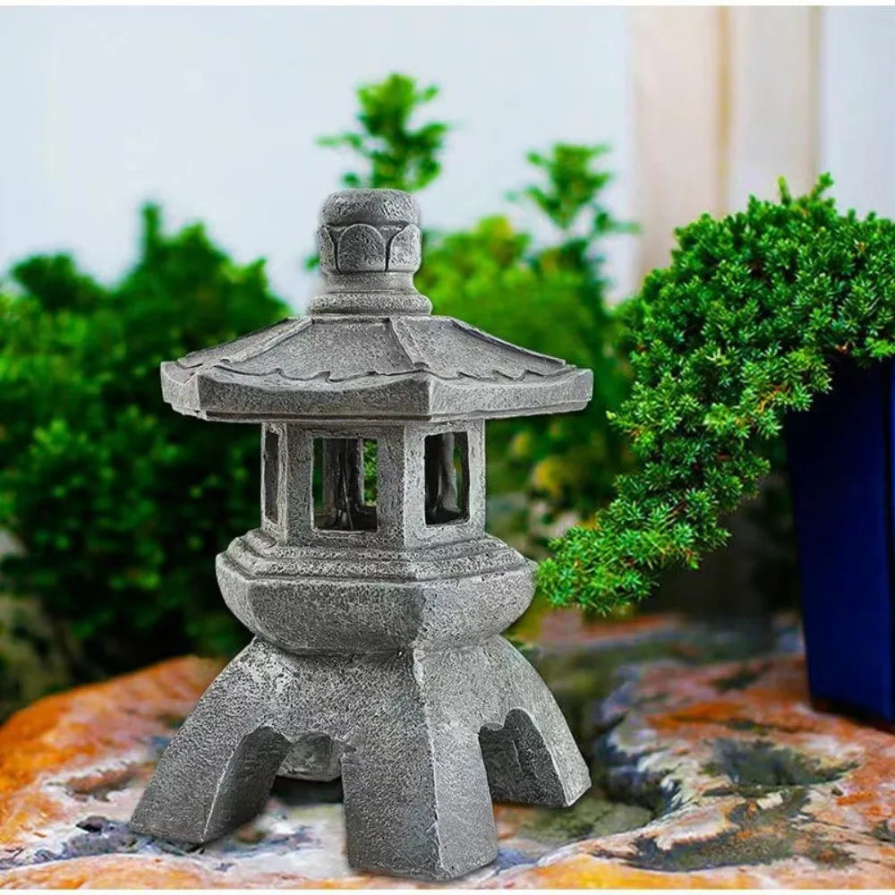 Solar Garden Lantern Pagoda Design Automatic Dusk Lighting
