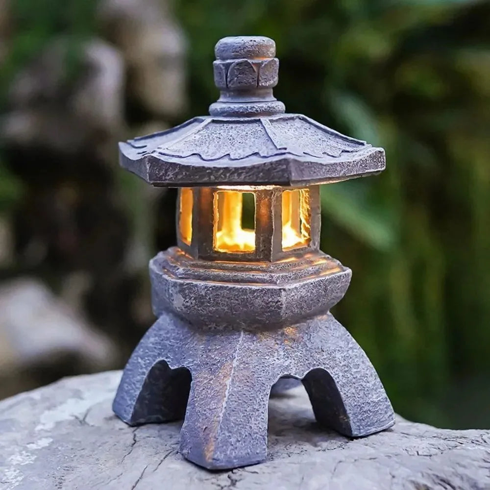 Solar Garden Lantern Pagoda Design Automatic Dusk Lighting