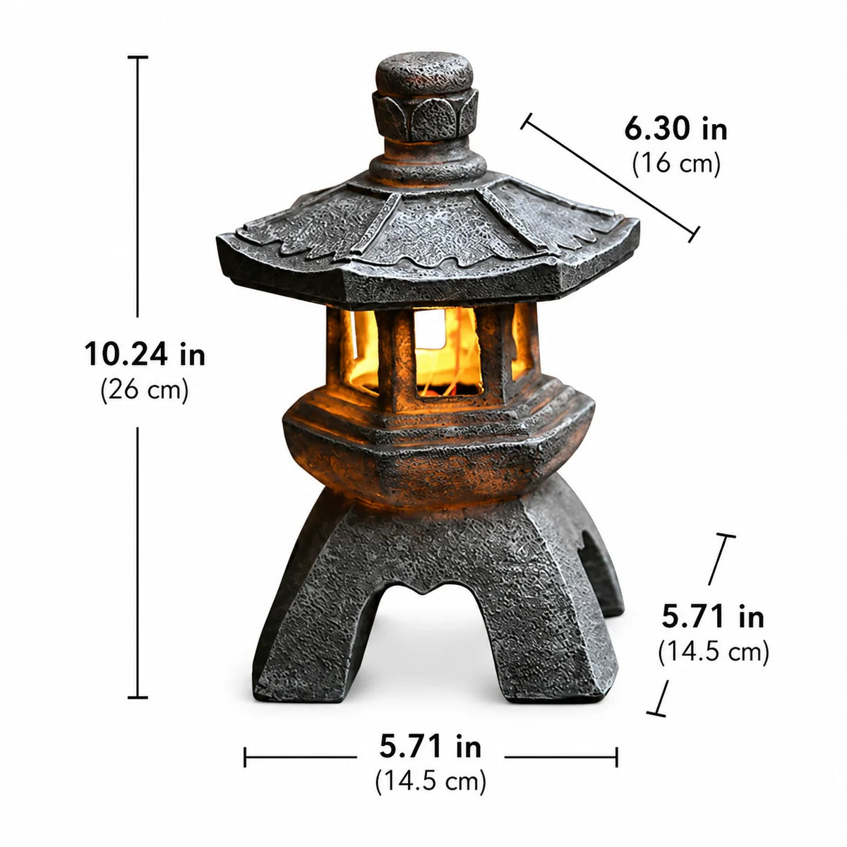 Solar Garden Lantern Pagoda Design Automatic Dusk Lighting