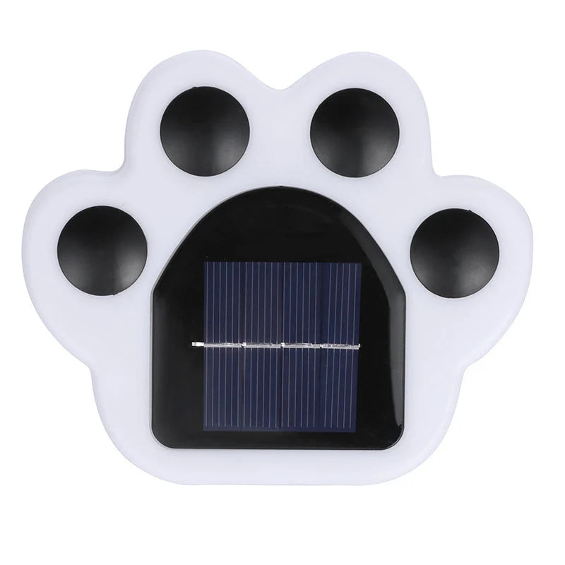 Solar Garden Lights Paw Print Waterproof Automatic