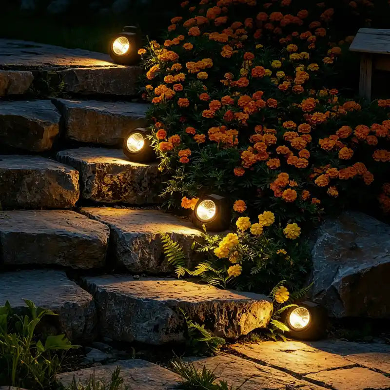 Solar Garden Spotlights Solar-Powered Automatic Dusk Sensor