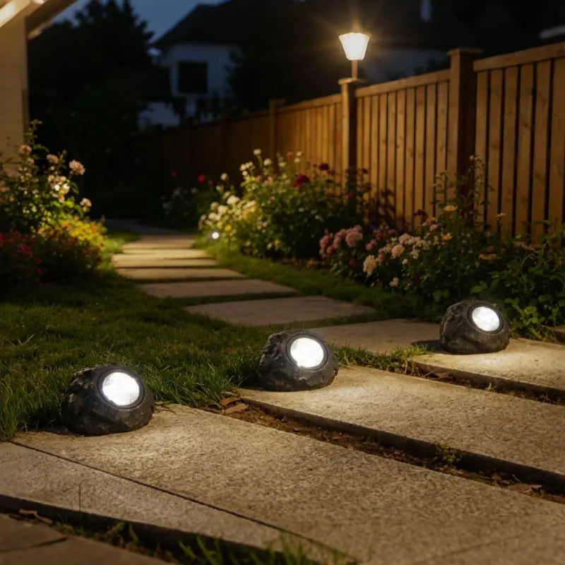 Solar Garden Spotlights Solar-Powered Automatic Dusk Sensor
