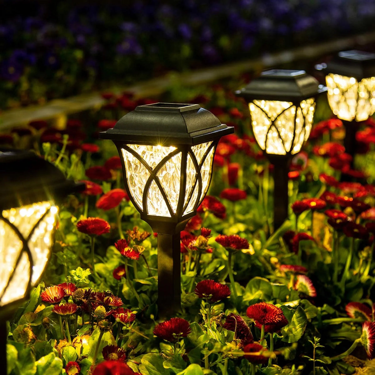 Solar Pathway Lights Water-Ripple LED Set of 6