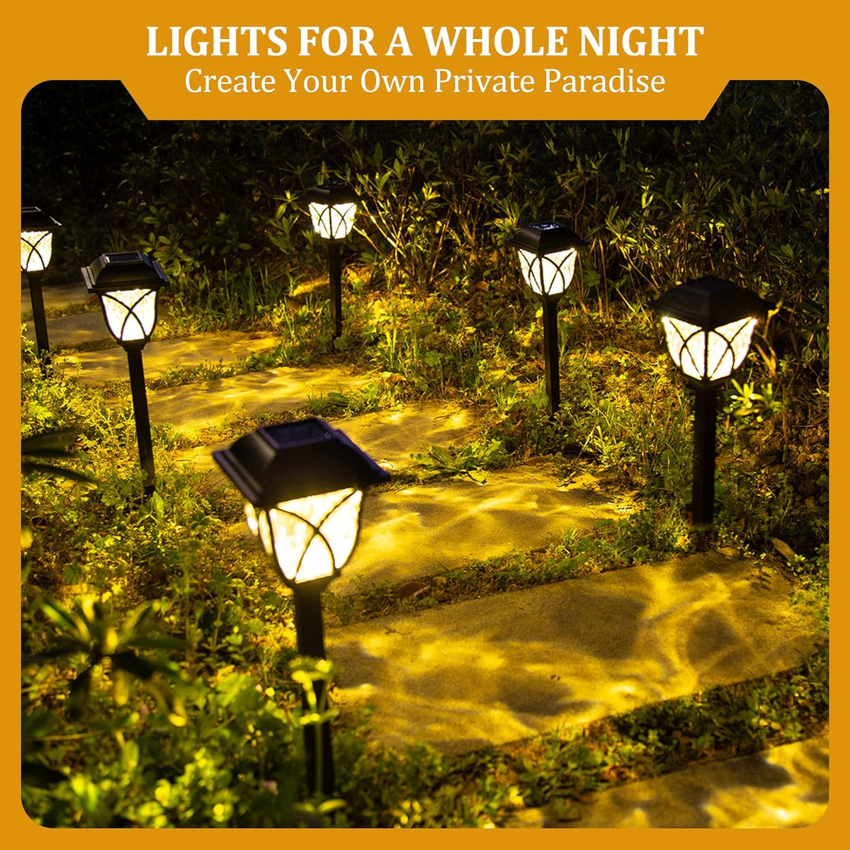 Solar Pathway Lights Water-Ripple LED Set of 6