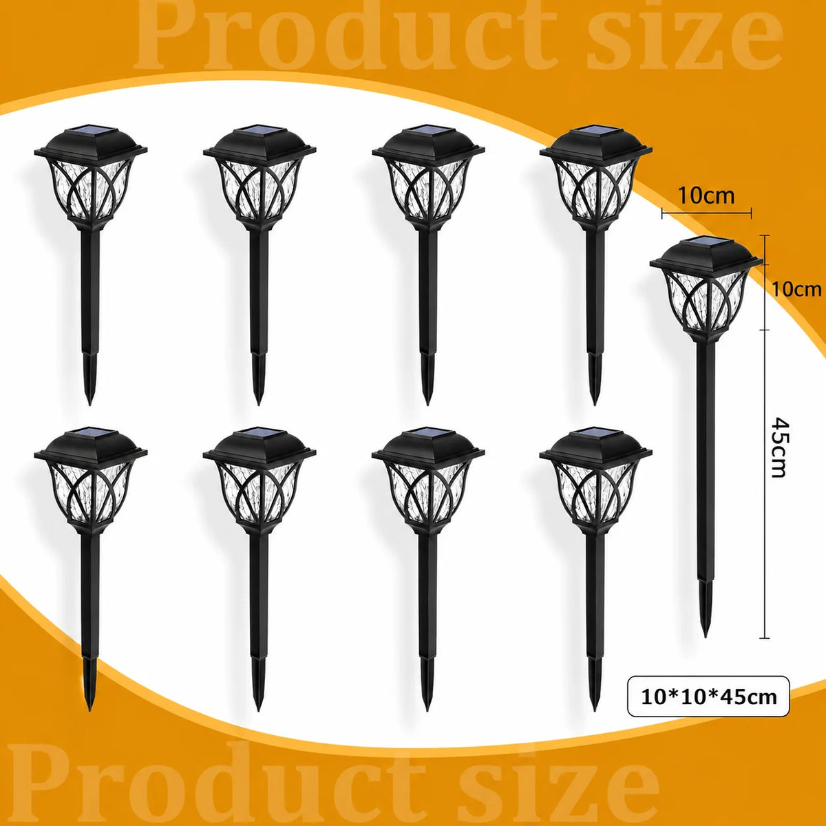 Solar Pathway Lights Water-Ripple LED Set of 6
