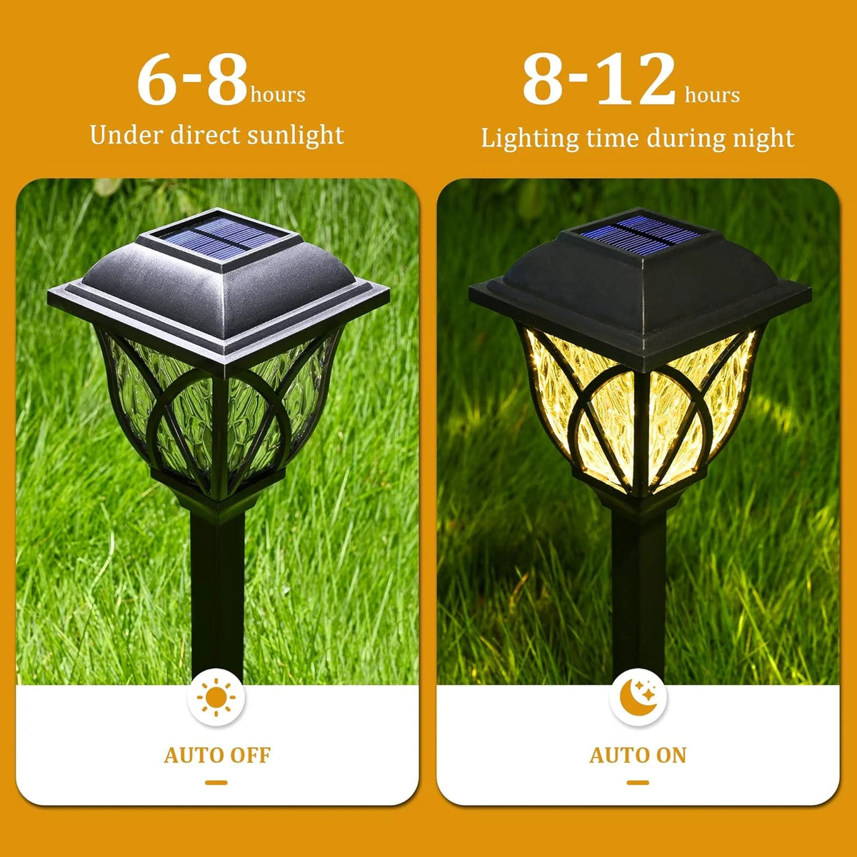 Solar Pathway Lights Water-Ripple LED Set of 6