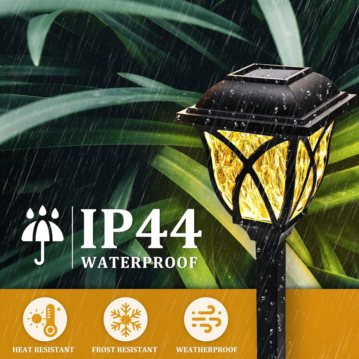 Solar Pathway Lights Water-Ripple LED Set of 6