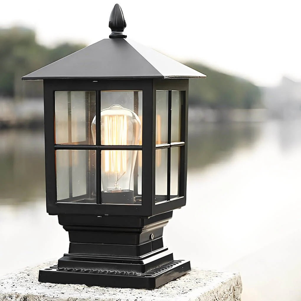 Solar Pillar Light Adjustable 3-Color IP65 Waterproof