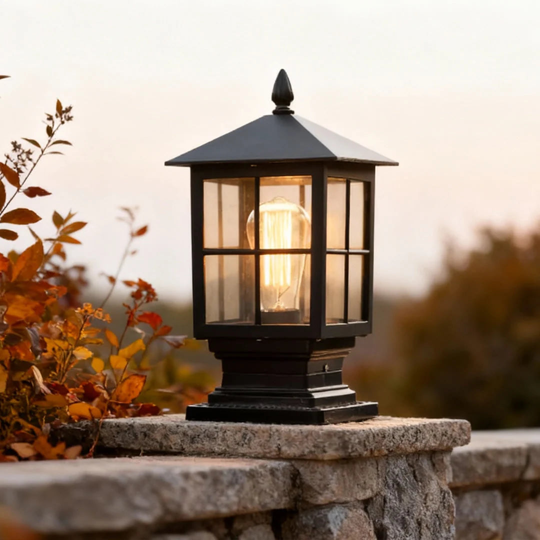 Solar Pillar Light Adjustable 3-Color IP65 Waterproof