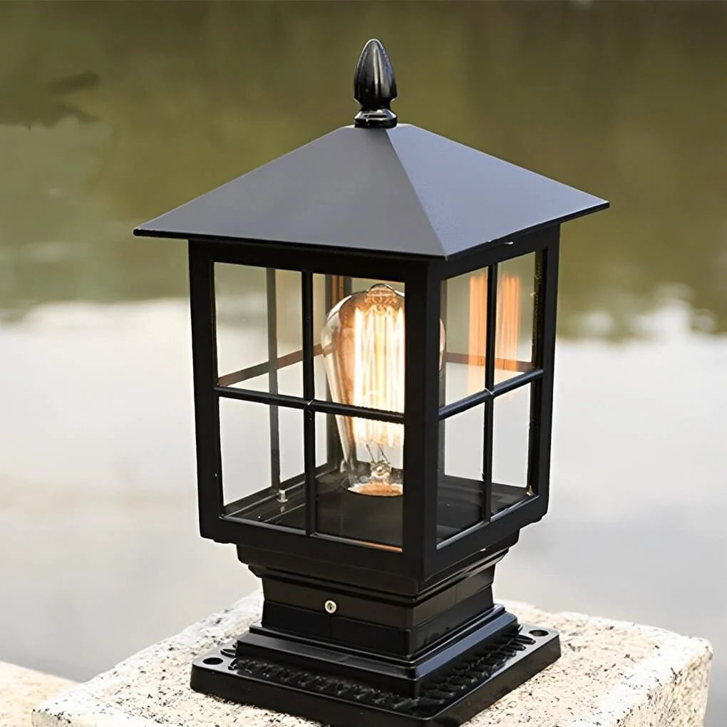 Solar Pillar Light Adjustable 3-Color IP65 Waterproof
