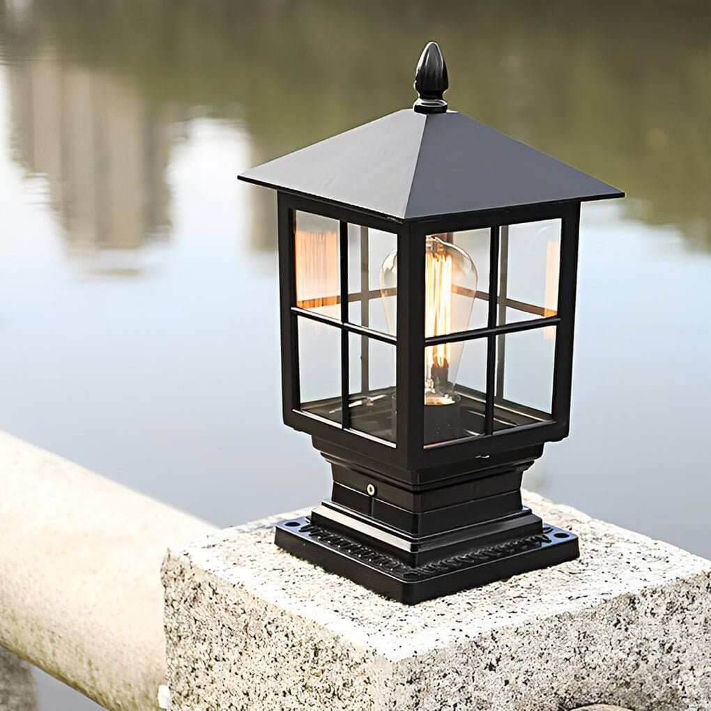 Solar Pillar Light Adjustable 3-Color IP65 Waterproof