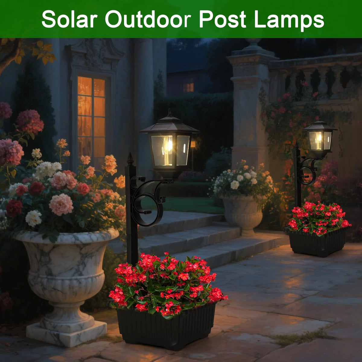 Solar Planter Light Solar-Powered IP65 Waterproof