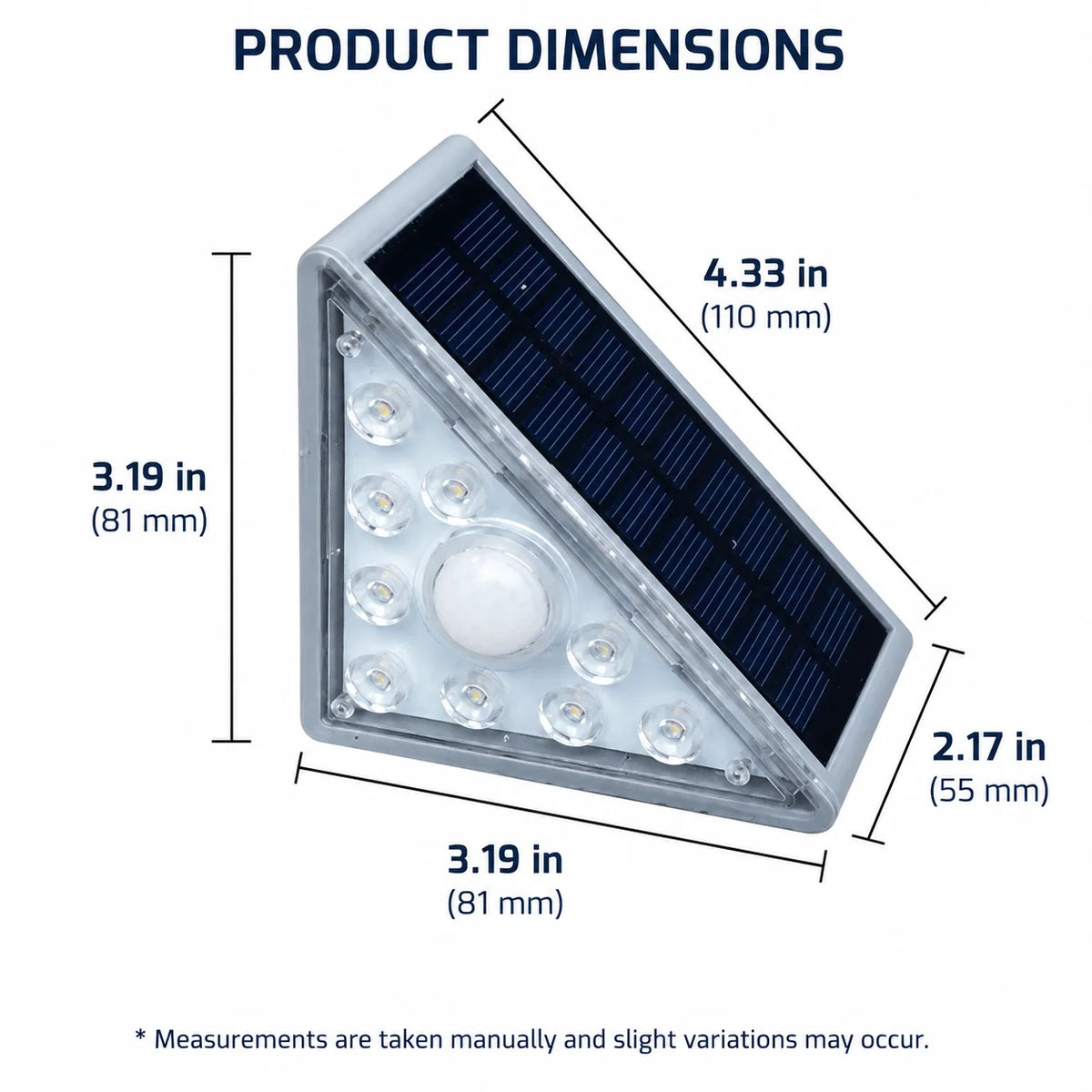 Solar Step Lights Solar-Powered Auto Dusk Activation Weather-Resistant
