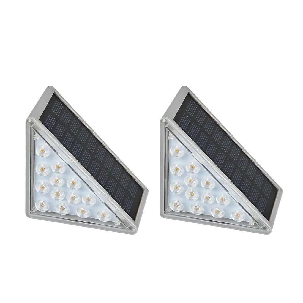 Solar Step Lights Solar-Powered Auto Dusk Activation Weather-Resistant