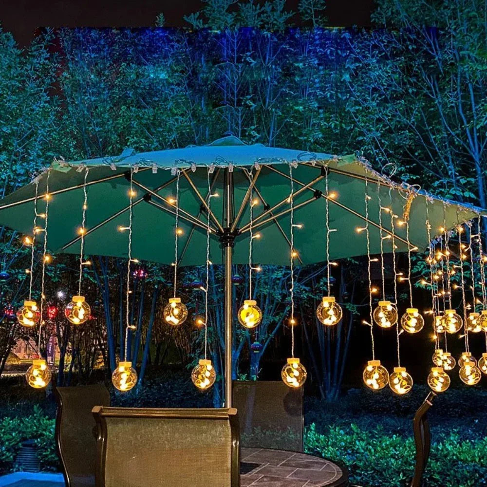 Solar String Lights Solar-Powered Dusk-to-Dawn IP67 Waterproof