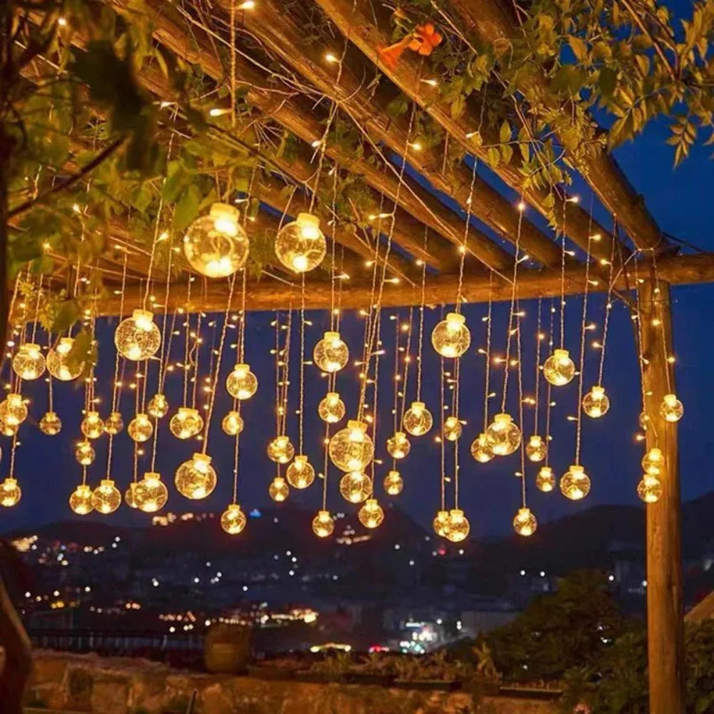 Solar String Lights Solar-Powered Dusk-to-Dawn IP67 Waterproof