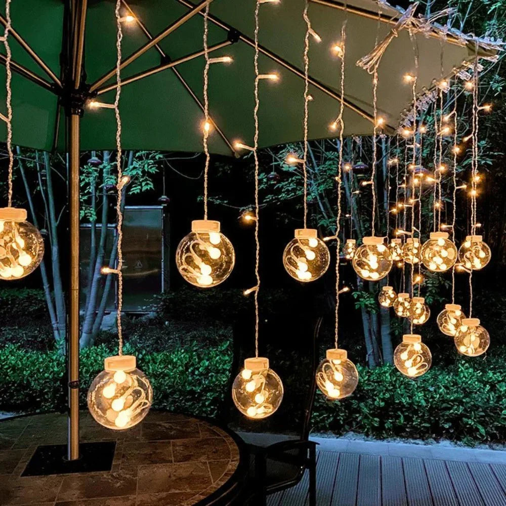 Solar String Lights Solar-Powered Dusk-to-Dawn IP67 Waterproof