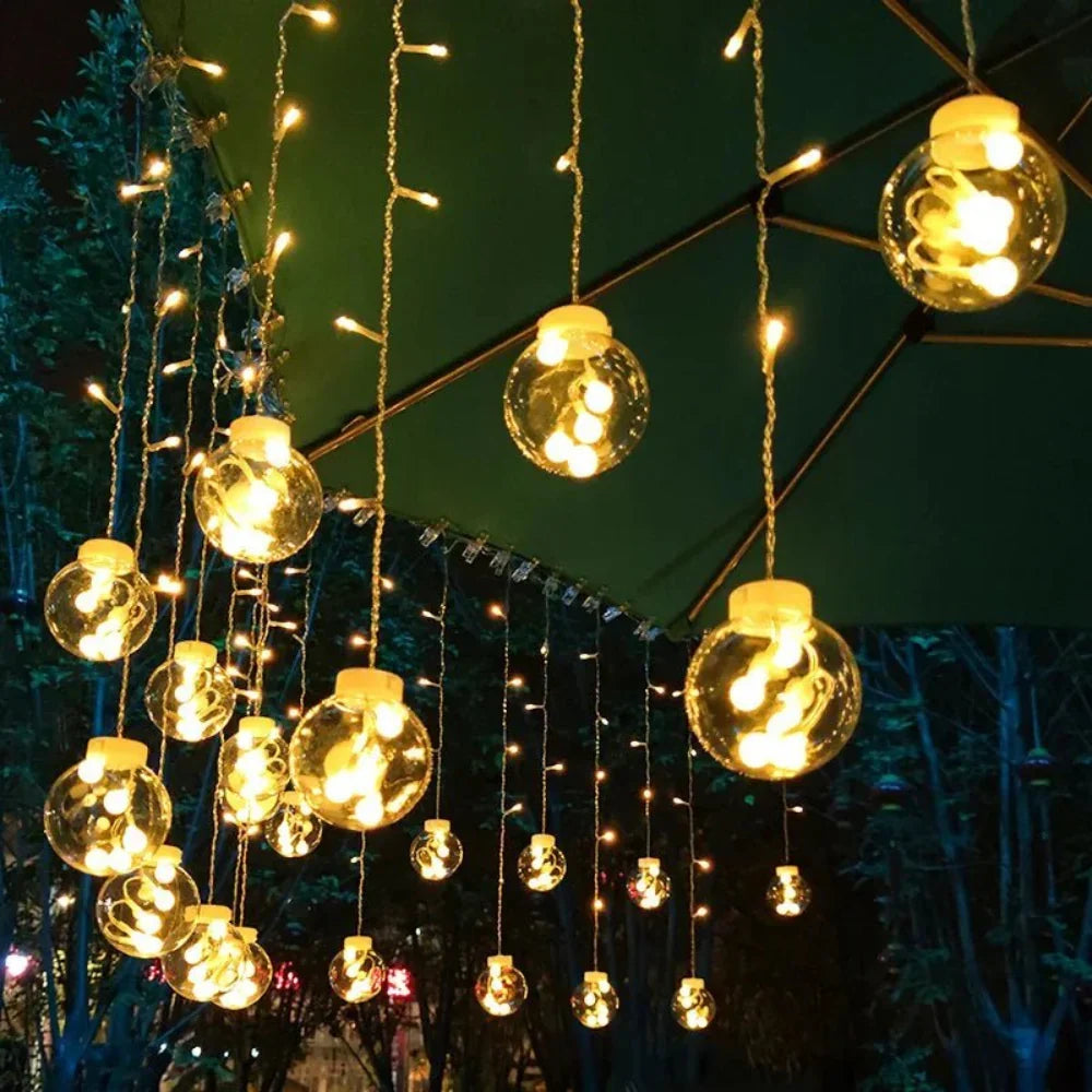 Solar String Lights Solar-Powered Dusk-to-Dawn IP67 Waterproof
