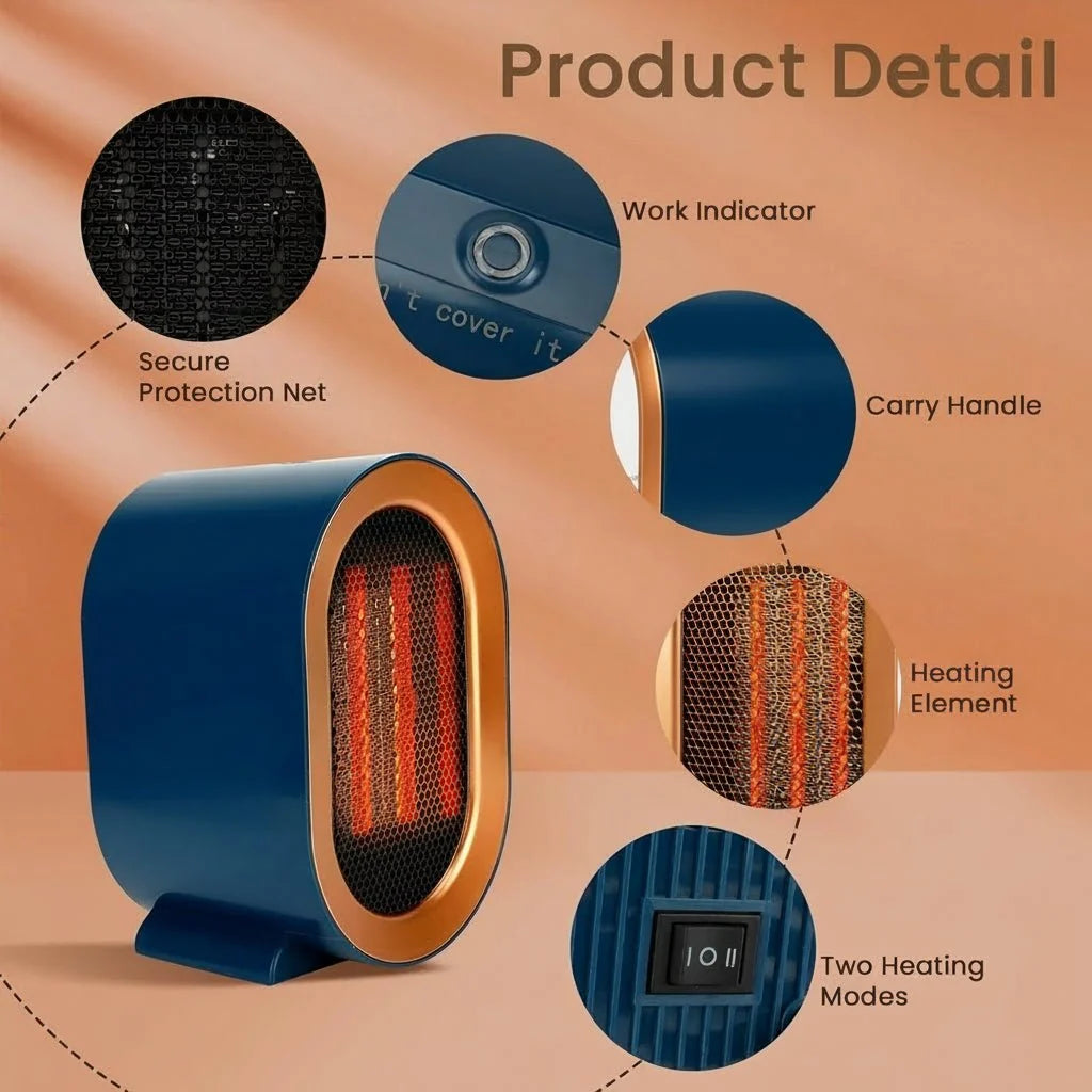 Space Heater PTC Ceramic Quiet Overheat Protection