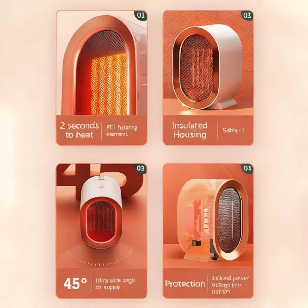 Space Heater PTC Ceramic Quiet Overheat Protection
