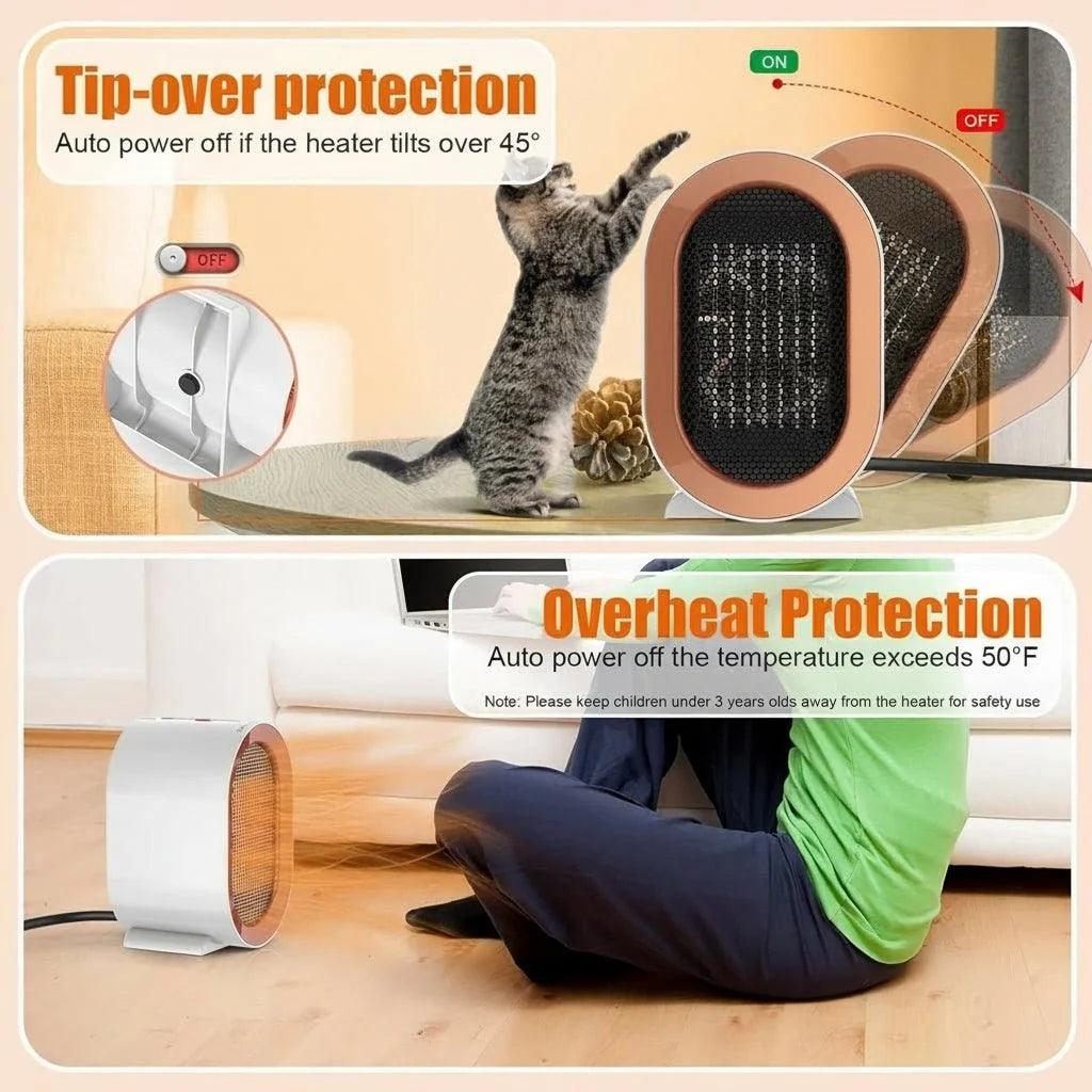 Space Heater PTC Ceramic Quiet Overheat Protection