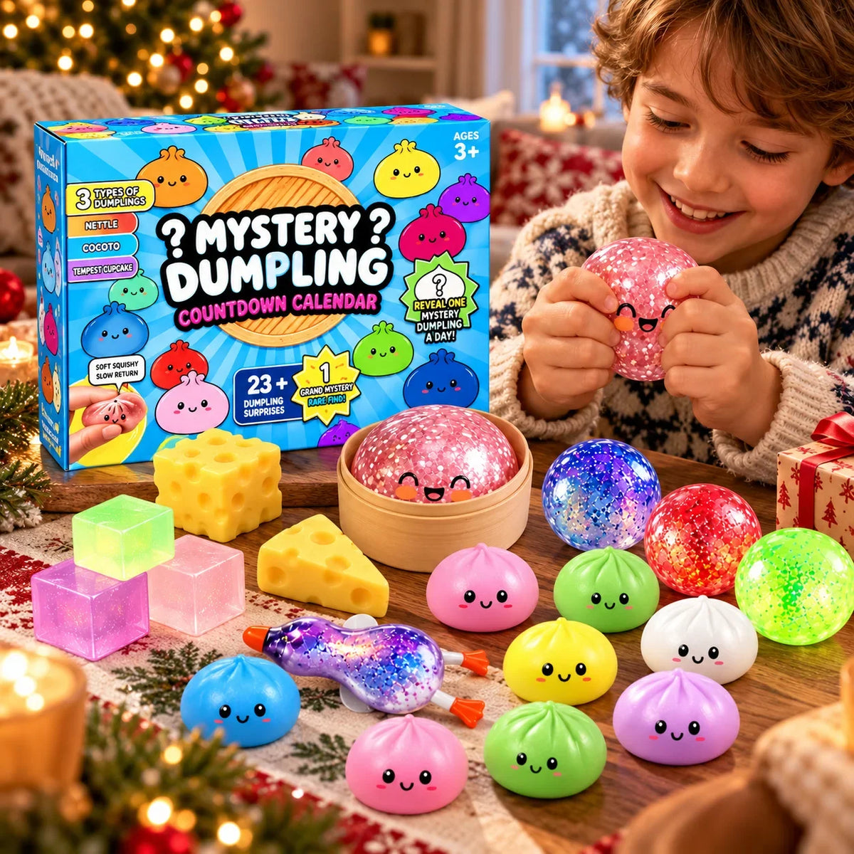 Squishy Toy Advent Calendar Dumpling Slow-Return Foam 24-Piece Set