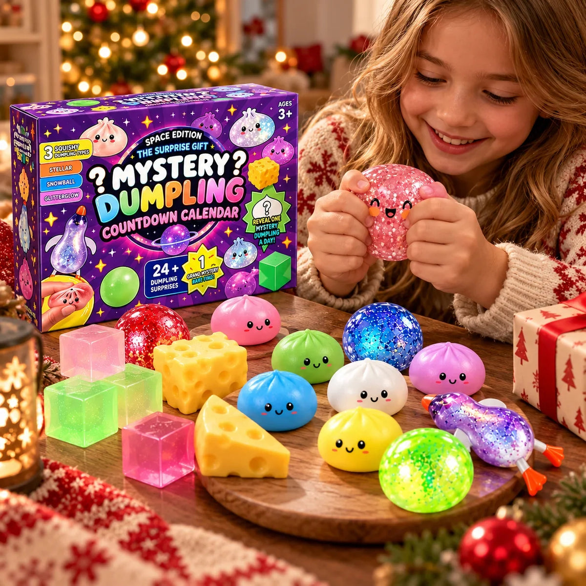 Squishy Toy Advent Calendar Dumpling Slow-Return Foam 24-Piece Set