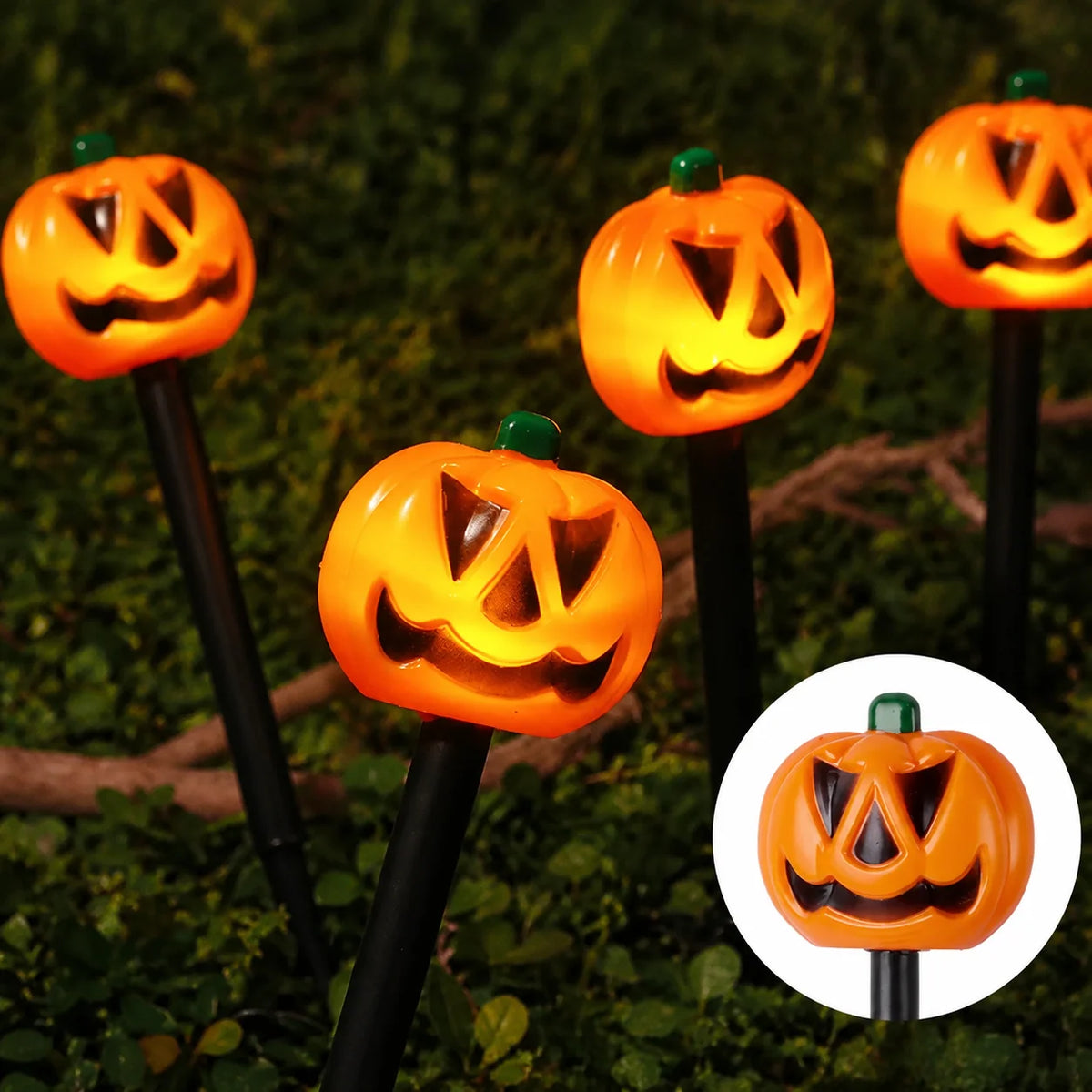 Stake Lights Solar-Powered Halloween Set of 5