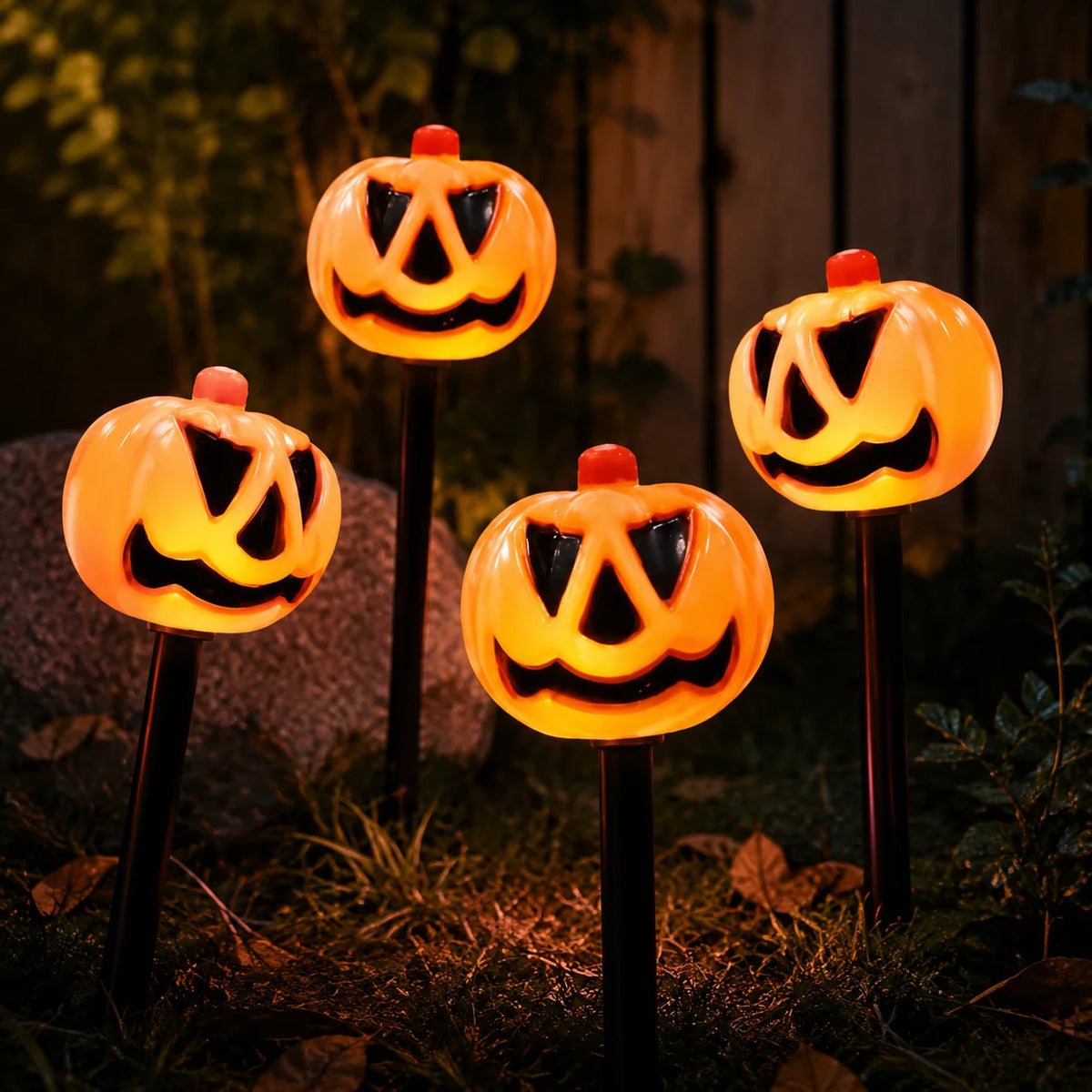 Stake Lights Solar-Powered Halloween Set of 5