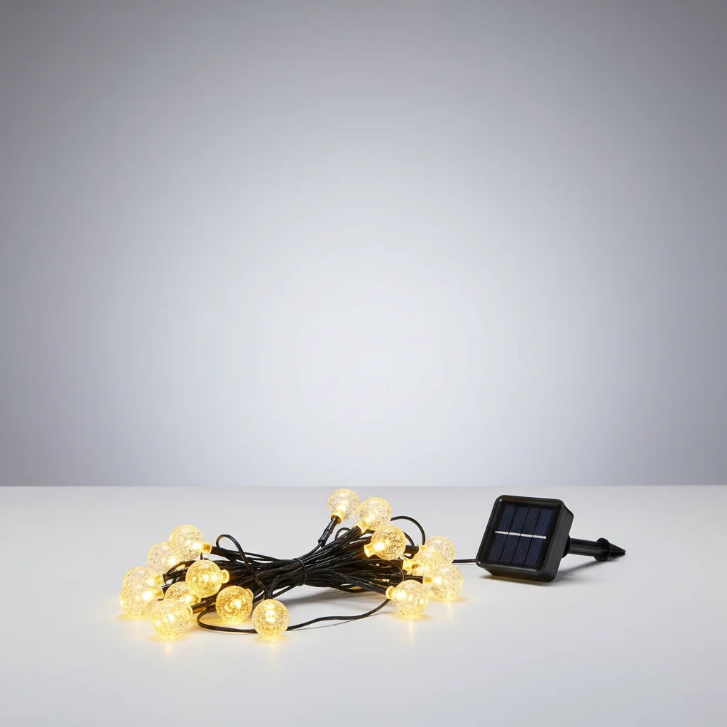 String Lights Solar Powered Automatic Dusk Sensor IP65 Waterproof