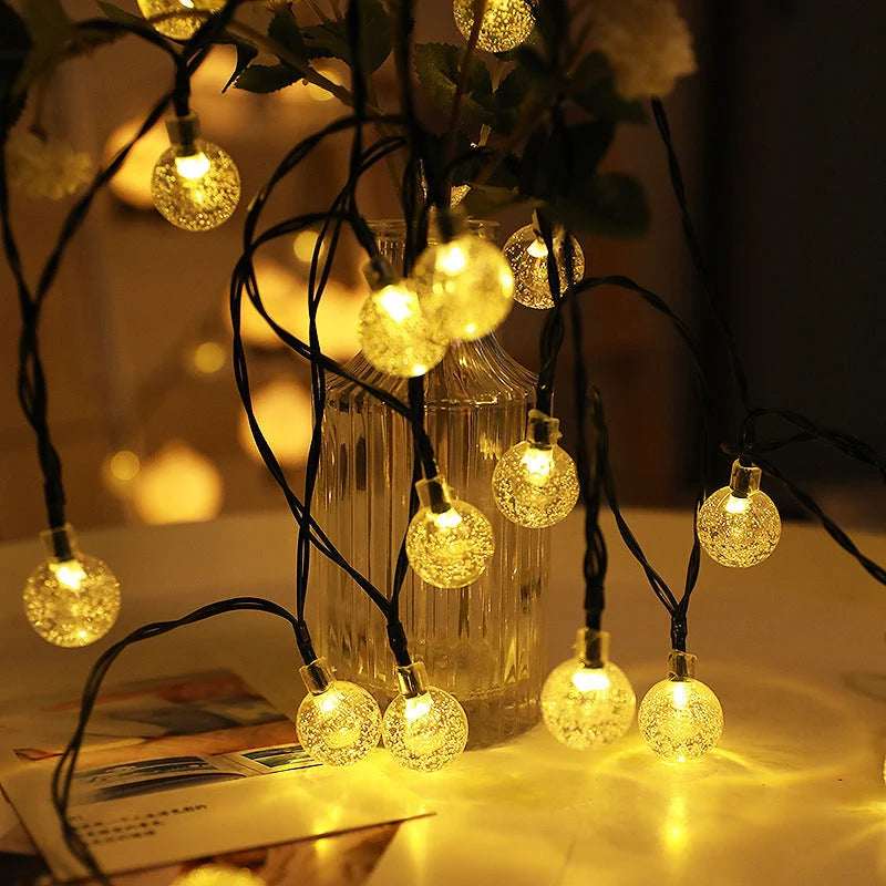 String Lights Solar Powered Automatic Dusk Sensor IP65 Waterproof