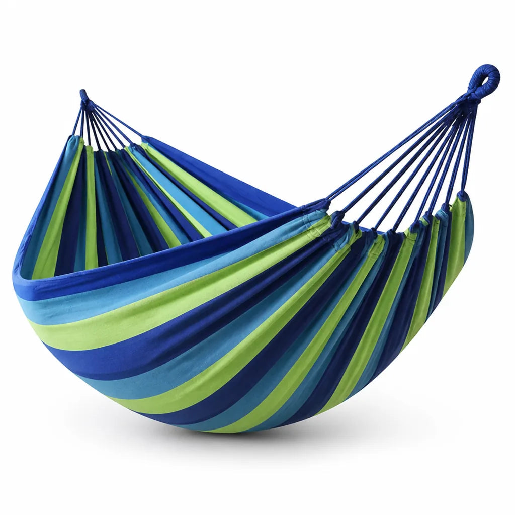 Striped Outdoor Hammock (Includes Carrying Bag, 190 x 80 cm)