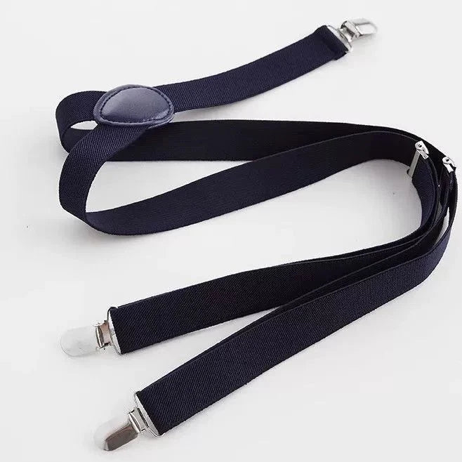 Suspenders Adjustable Elastic Y-Back With 3 Metal Clips