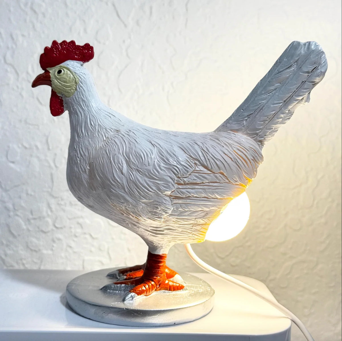 Table Lamp Chicken Design Warm LED USB-Powered
