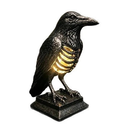 Tabletop Lamp Bat & Raven Skeleton Warm White LED