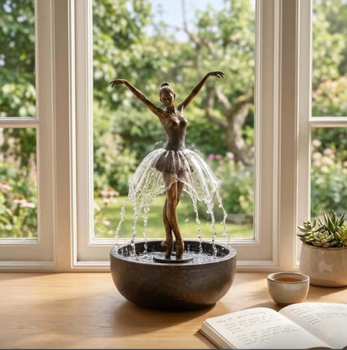 Tabletop Water Fountain Bluetooth Speaker LED Lighting