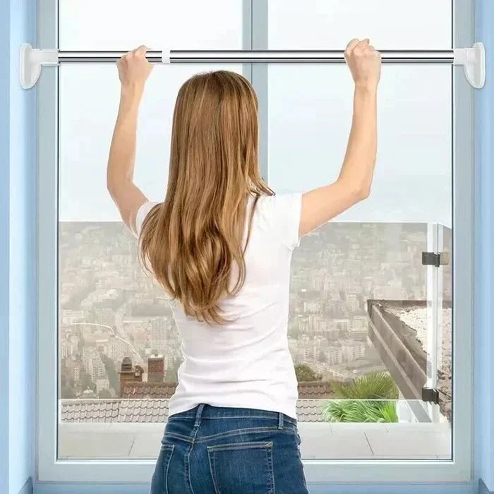 Tension Rod Adjustable Stainless Steel No-Drill Installation