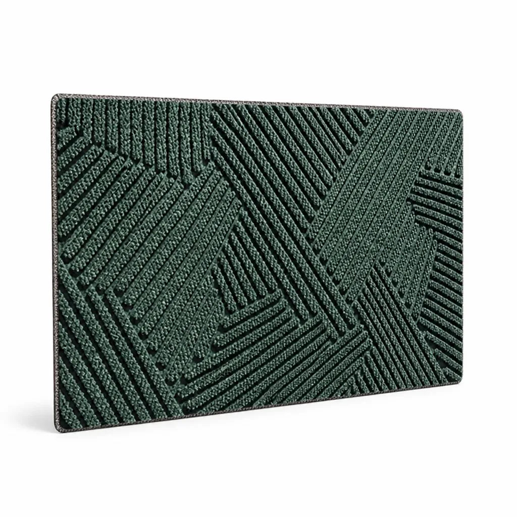 Textured Geometric Diagonal Striped Entryway Rug